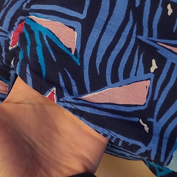 NWOT TALBOTS 100% Cotton Sailboat Themed Coastal Pants with Pockets - Picture 7 of 15